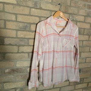 Linen button down blouse